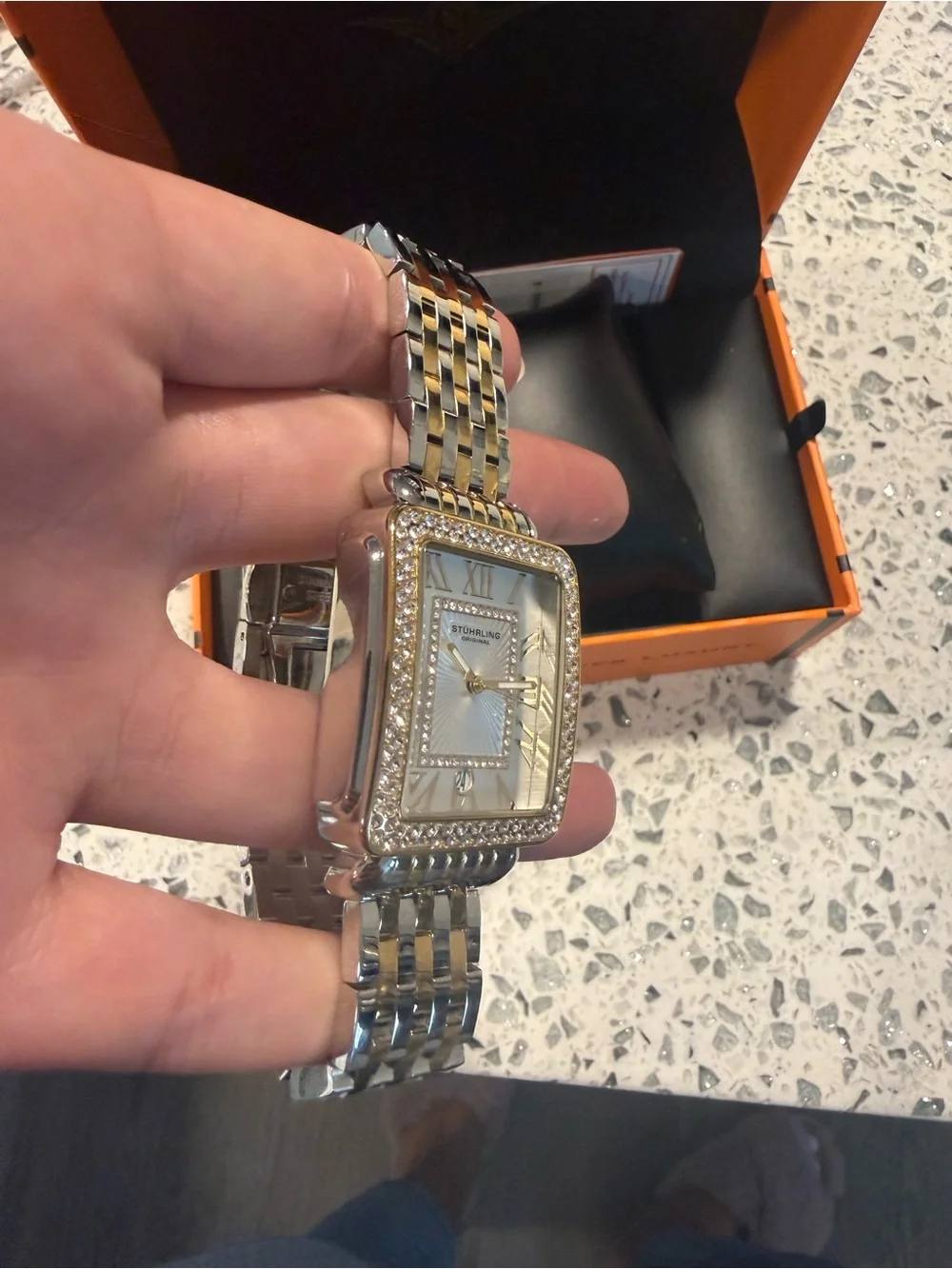 BRAND NEW - two tone Stuhrling watch